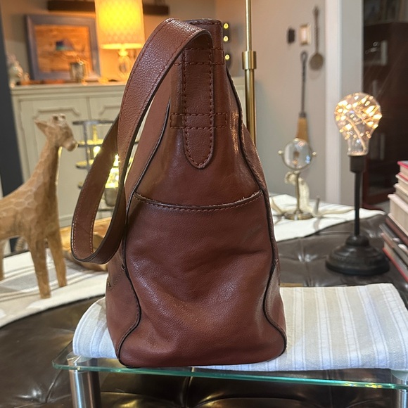 FRYE Leather Side Pocket Hobo Bag in Cognac, Like New! Gorgeous! - Picture 4 of 16